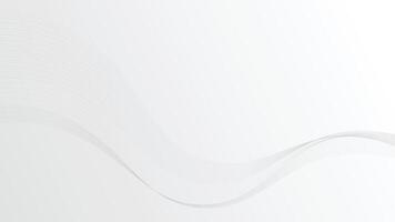 White background with dynamic gray wavy lines. Dynamic flowing wave design element. Futuristic technology and sound wave pattern vector