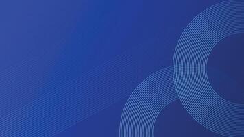 Gradient abstract blue background with circular line patterns vector