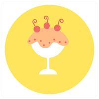 Dessert and cup icon concept vector