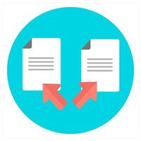 File Transfer and folder icon concept vector