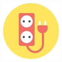 Socket and plug icon concept vector