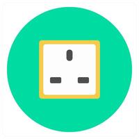 Socket and electronic icon concept vector