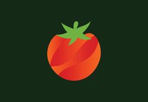 Abstract Red Tomato logo design, design Template vector