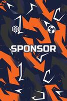 Abstract concept jersey pattern template for sports uniform printing or sublimation vector