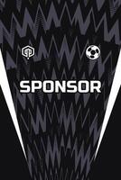 jersey pattern template for sports uniform printing or sublimation vector