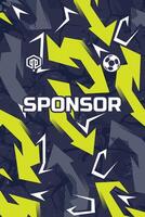 concept jersey pattern template for sports uniform printing or sublimation vector