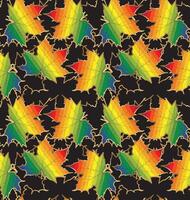Maple Leaf Rainbow Repeat Pattern Wallpaper Background vector