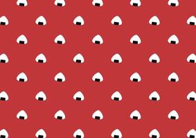 Onigiri pattern background. Onigiri . Onigiri on red background. vector