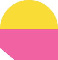 Half Circle and Trapezium Colorful Combined Blocks vector