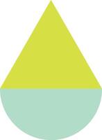 Triangle and Half Circle Colorful Combined Blocks vector