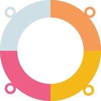 Round Point Colorful Information Infographic vector