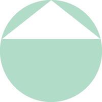 Cut Out Triangle from Circle Colorful Combined Blocks vector