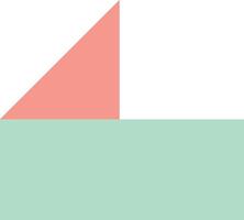 Right Triangle and Rectangle Colorful Combined Blocks vector