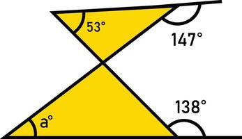 Two Triangles Angle Measurement vector