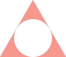 Circle Cut Out from Triangle Colorful Combined Blocks vector