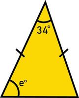 Isosceles Triangle Measurement vector