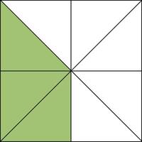 Three Eighths Square Fraction Models vector