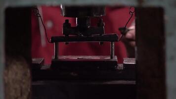 Machine and tool of Computer numerical control CNC, factory creates metal religion art such as Gold rolling machine and little jewelry in religious ceremony. video