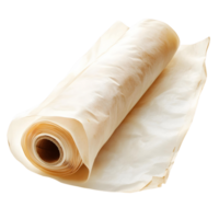 A roll of paper is on a transparent background png