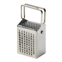 A silver box with a handle and a grid pattern png