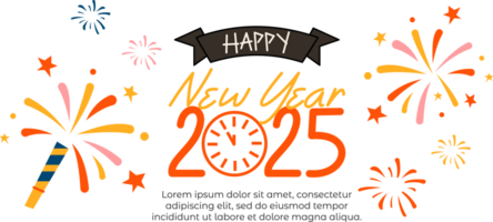 hand draw new year doodle background png