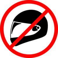 no helmet sign in red circle or areas where use helmets are prohibited png