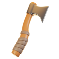 3d rendering axe icon. Game asset icon concept png