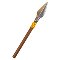 3d rendering spear icon. Game asset icon concept png