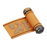3d rendering map icon. Game asset icon concept png