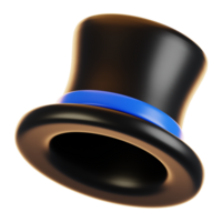 3d rendering new year icon concept. 3d render magic hat icon png