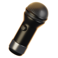 3d rendering new year icon concept. 3d render microphone icon png