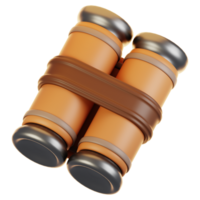 3d rendering scroll paper icon. Game asset icon concept png