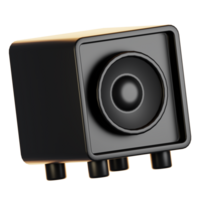 3d rendering new year icon concept. 3d render speaker icon png