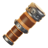 3d rendering binocular icon. Game asset icon concept png
