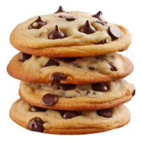 Stack of chocolate chip cookies png