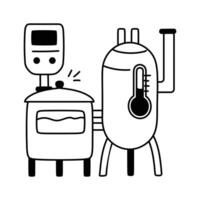 Milk storage tank with a smaller heating element, ready to use icon vector