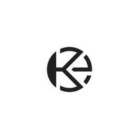 EK, KE, K AND E Abstract initial monogram letter alphabet logo design vector