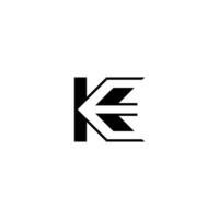 EK, KE, Abstract initial monogram letter alphabet logo design vector