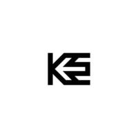 Stylish KE or EK Monogram Logo Design vector