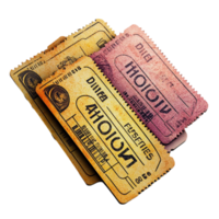 Digital Movie Tickets on Transparent Background png