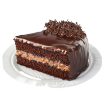 Chocolate Cake on a Plate with a Slice Missing png