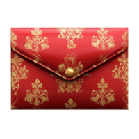 An envelope with gold and red pattern png