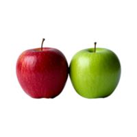 Close Up Of A Red And Green Apple On Transparent Background png