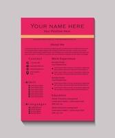 Creative and Functional CV Template for Professionals vector