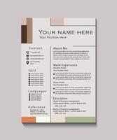 An elegant and customizable CV template tailored for professionals seeking standout presentations vector