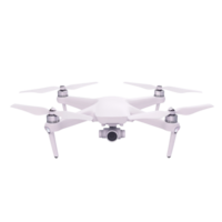 sleek white drone with four propellers and front facing camera, designed for aerial photography and videography. Its modern design showcases advanced technology and innovation png