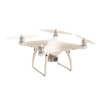 high quality drone with four propellers, designed for aerial photography and videography. Its sleek white design and advanced features make it ideal for capturing stunning visuals from above png