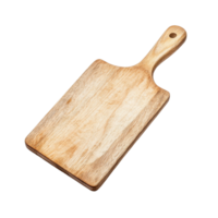 Wooden cutting board with smooth surface and handle, perfect for food preparation and serving. Its natural texture adds rustic touch to any kitchen png