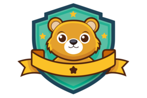bear logo character cartoon illustration png