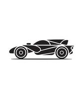 Black Solid Car Icon Set Inspired by Vintage Models in Retro Minimal Style vector